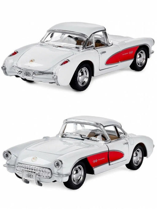 Kinsmart. Модель арт.KT5316W/1 "Chevrolet Corvette 1957" 1:36 (белая) инерц.