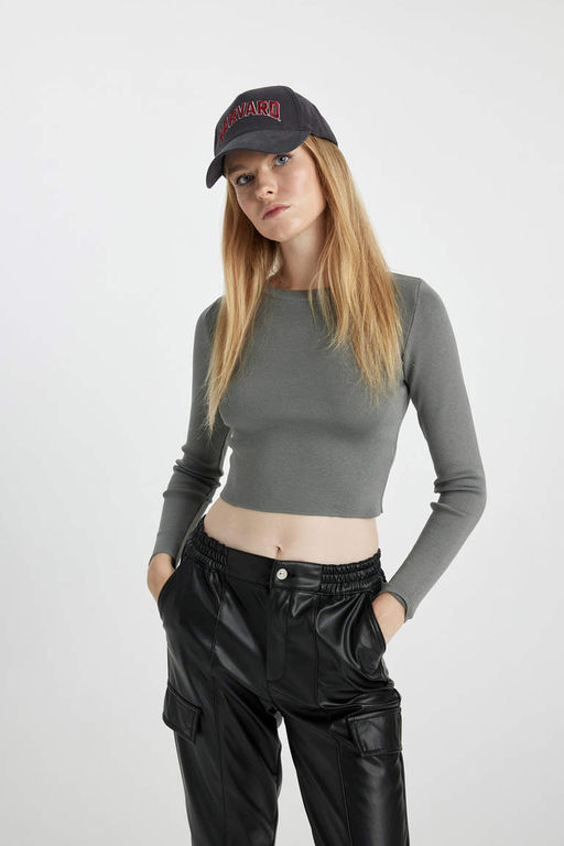 Cool Slim Fit свитер с круглым вырезом - Defacto фото 4