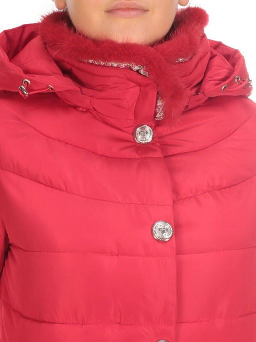 5052 RED Куртка зимняя женская (холлофайбер, отделка натуральная норка)