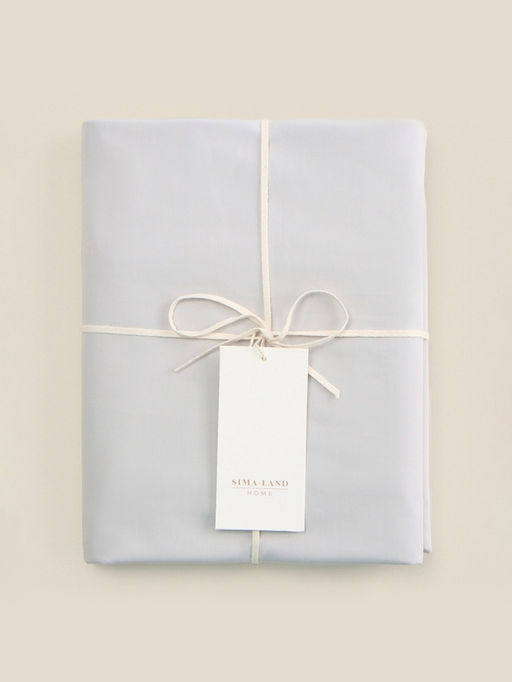 Простыня 1.5 спальная SL Home Percale 300ТС, 160235 см, серая, хлопок 100% - Sima-land home фото 4
