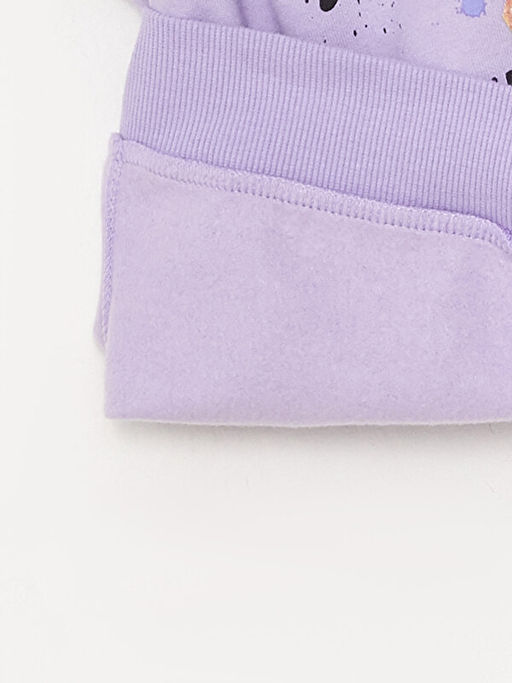 Kap??onlu Bask?l? Uzun Kollu K?z ?ocuk Sweatshirt - Waikiki фото 3