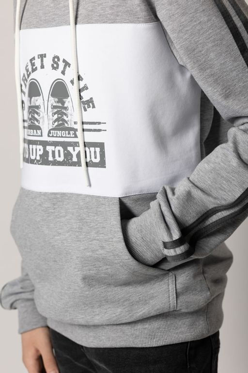 Худи Футер 2-х ниточный, 75% хлопок, 20%  полиэстер, 5%  лайкра. - Relay фото 6