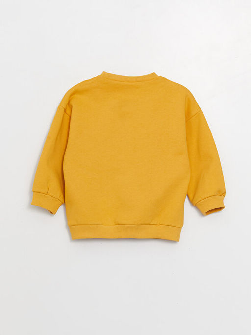 Bisiklet Yaka Uzun Kollu Bask?l? Erkek Bebek Sweatshirt ve Pantolon 2li Tak?m - Waikiki фото 3