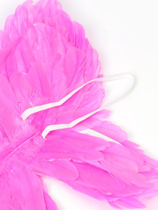 Крылья бабочки из пера, цвет розовый 45?45