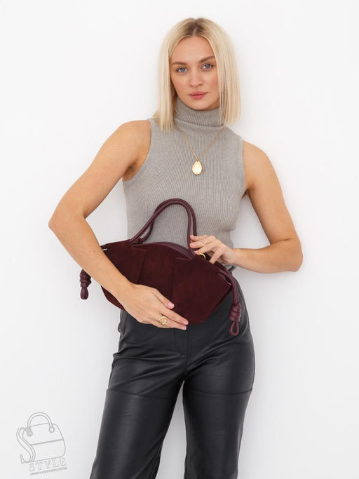 Сумка женская кожаная 99071-1NN wine red  Natale Navetta