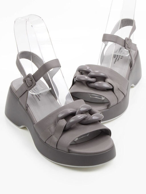 08-XL693-9 GRAY Босоножки женские (натуральная кожа)