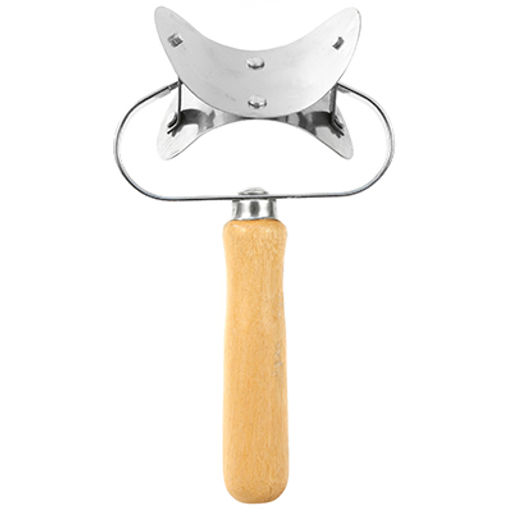 Нож для нарезки теста для вареников 16,5х9,5см, деревянная ручка (Китай)