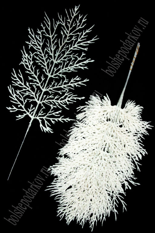 Ветки с глиттером 40*16 см (10 шт) SF-3125, белый