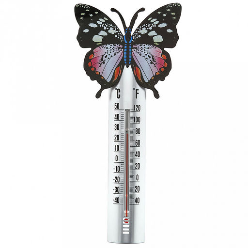 Термометр уличный +50-40С "Бабочка" 35,5х16см, подвесной, пластик, цвета в ассортименте, в п/эт пакете на картоне (Китай)