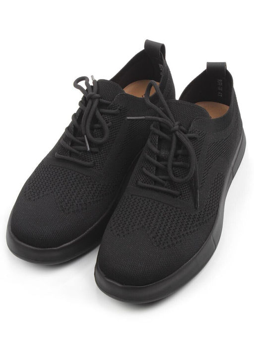 05-9074-1H BLACK Полуботинки летние мужские (текстиль)