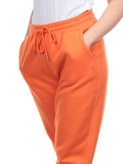 M055 ORANGE Брюки спортивные женские на флисе (100% хлопок) 7986 - Fashion фото 4