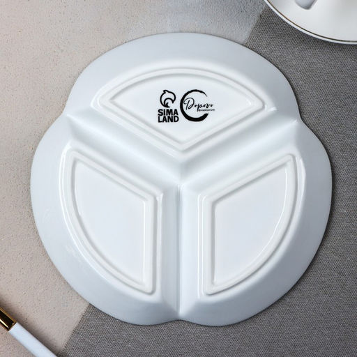 Тарелка керамическая секционная, для похудения «ПП», 19 см