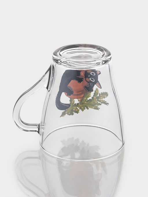 Цена за 20 шт. Кружка Грация. Озорные котики, 250 мл, стекло, рисунок МИКС