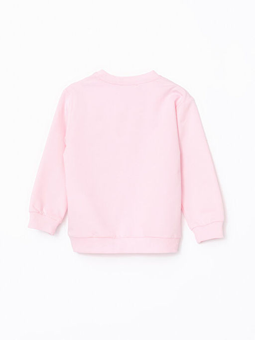 Bisiklet Yaka Bask?l? K?z ?ocuk Sweatshirt - Waikiki фото 3