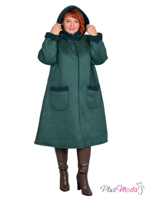 Жакет-дубленка Модель №1313 размеры 44-84 - Plusmoda фото 9