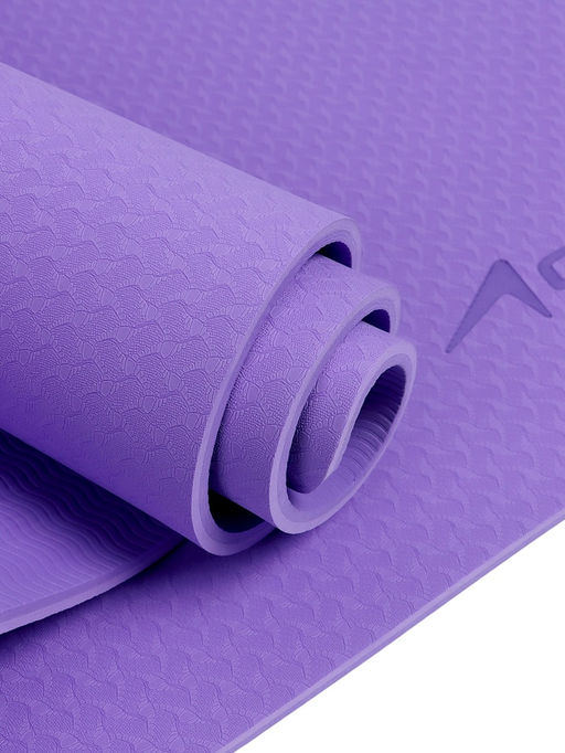 Коврик для фитнеса и йоги ONLYTOP, 183×61×0.8 см, фиолетовый