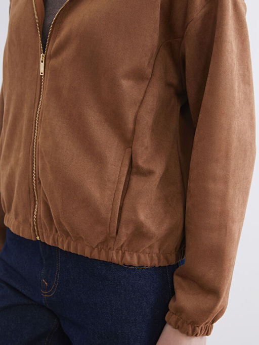 Kap??onlu S?et G?r?n?ml? Kad?n Fermuarl? Sweatshirt