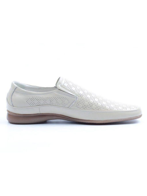 01-1509A LT. BEIGE Полуботинки мужские (натуральная кожа)
