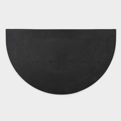 Коврик придверный Доляна «Меандр», полукруглый, 44×74 см, золотой, коричневый