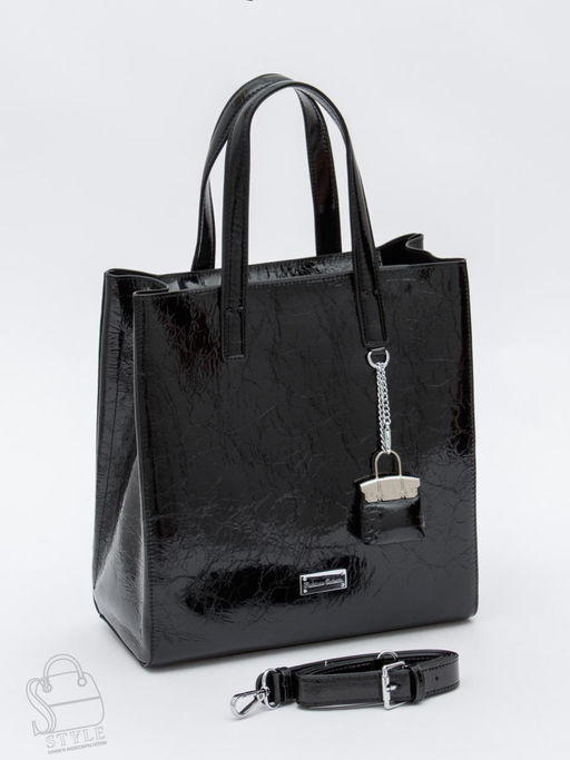 Сумка женская кожаная 91147-1SP black Velina Fabbiano-Safenta в Новосибирске