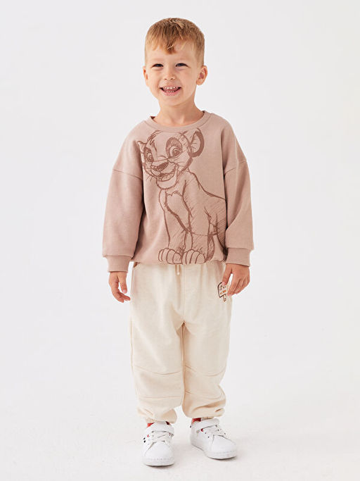 Bisiklet Yaka Uzun kollu Lion King Bask?l? Erkek Bebek Sweatshirt - Waikiki фото 2