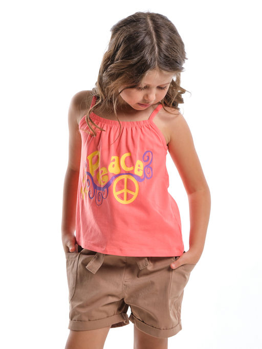 Футболка-топ UD 0061 коралловый - Mini maxi фото 3