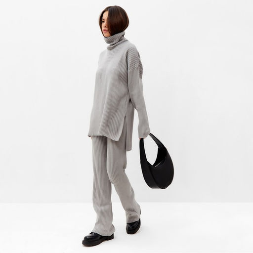 Костюм женский (свитер, брюки) MIST, размер 40-42 (S), серый