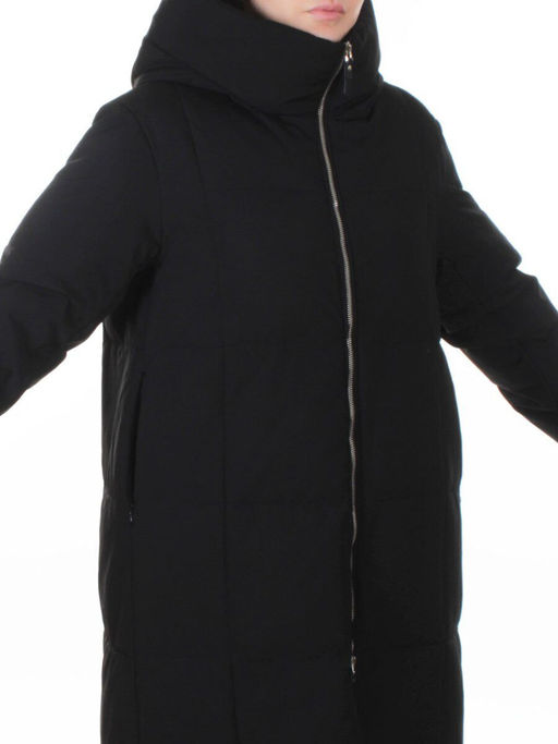 9917 BLACK Пальто зимнее женское (150 гр. холлофайбер)