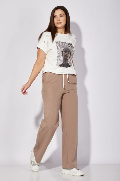 Костюм ТАиЕР 1283 белый,бежевый  фото 2