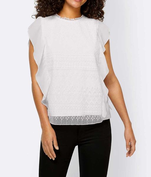 Блузка, экрю - Linea tesini фото 3