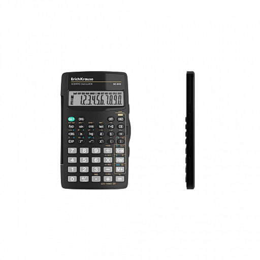 Цена за 1 шт. Калькулятор научный 10-разрядов ErichKrause SC-910 Classic, черный (в коробке по 1 шт.)  фото 3