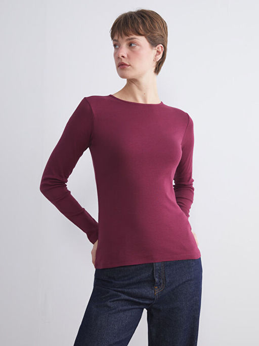 Bisiklet Yaka Kad?n Ti??rt