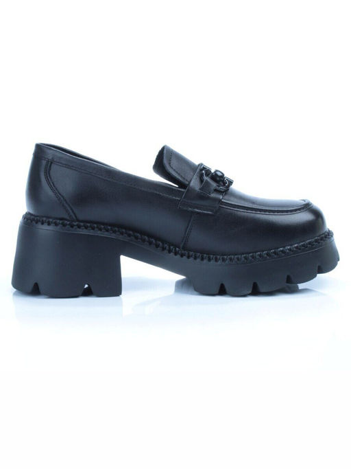 03-5936 BLACK Лоферы женские (натуральная кожа)