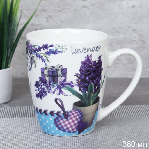 Кружка 350 мл Прованс Лаванда / 4809-14-3 / уп 72/ Цветы/ 2 СОРТ - ГалеонТрейд фото 2