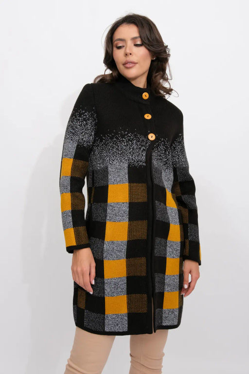 ЗЛАТА Кардиган К 675 ст/горчичный микс