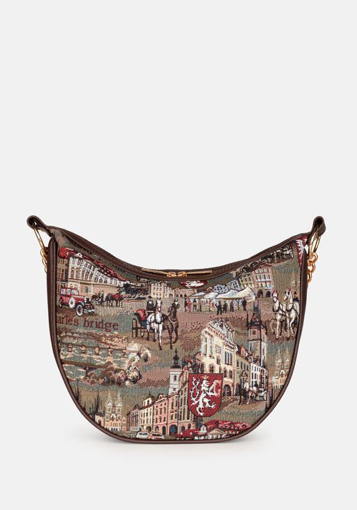 Сумка Модель №1493 | гобелен | | коричневый цветной | Чехия | 31363 - L-craft фото 4