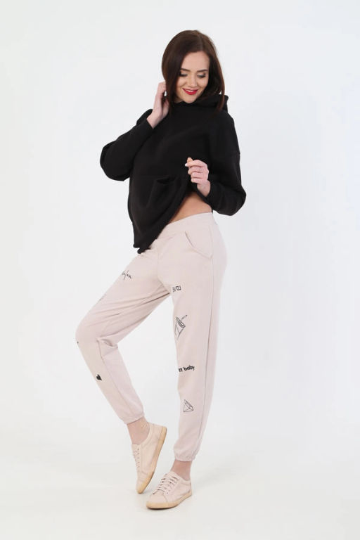 Брюки женские , цвет бежевый черный