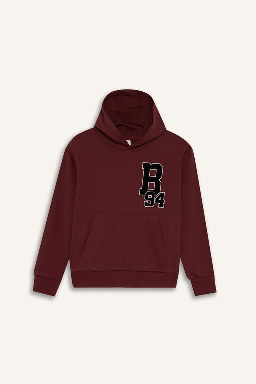 Oversize Geni_ Kal_p Kap__onlu Okul Sweatshirt Erkek _ocuk - Defacto фото 5