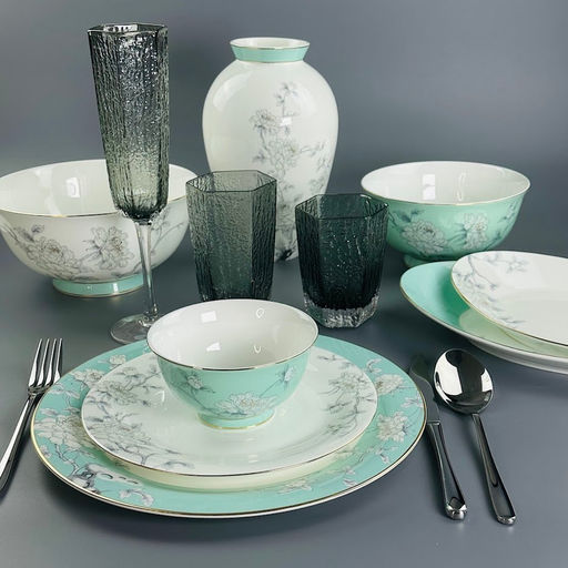 555-127 Обеденный сервиз 24пр. SABRINA в под.уп.(х2)Костяной фарфор - Lenardi фото 2