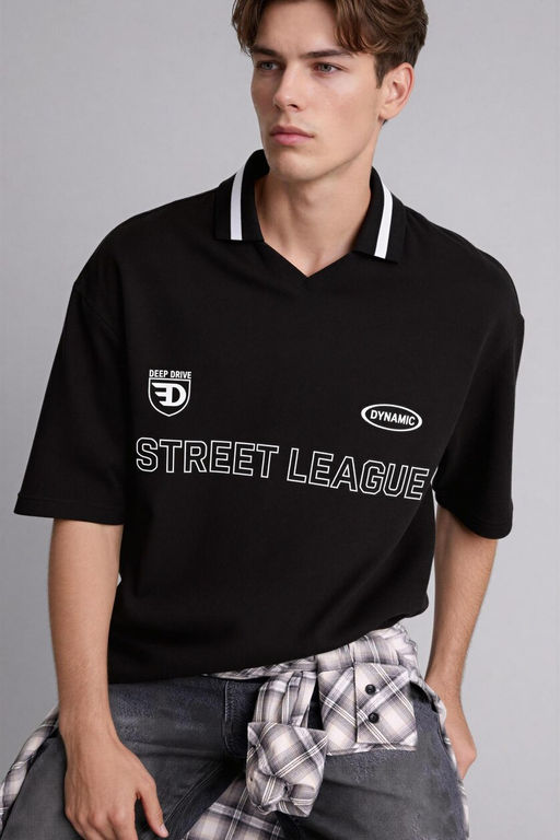 Pamuklu Loose Fit Polo Ti__rt