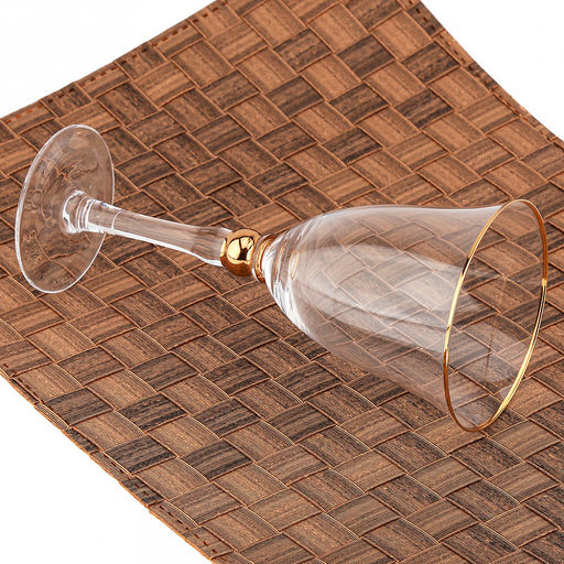 Жаклин Бокал стеклянный 350мл, д9,7см, h21см, тонкостенное, прозрачное стекло, отводка золотом (Китай) Цена указана за штуку. В коробке 4 штуки. - Домашняя мода фото 6