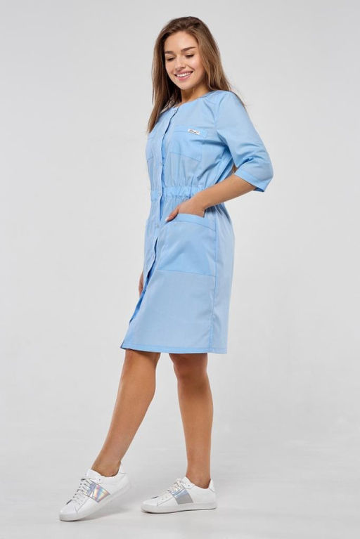 Халат женский 184 ТС. Цвет: холодный голубой - Стильб фото 4