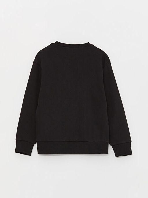 Bisiklet Yaka Bask?l? Uzun Kollu Erkek ?ocuk Sweatshirt - Waikiki фото 3