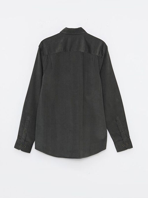 Regular Fit Uzun Kollu Kadife Erkek G?mlek