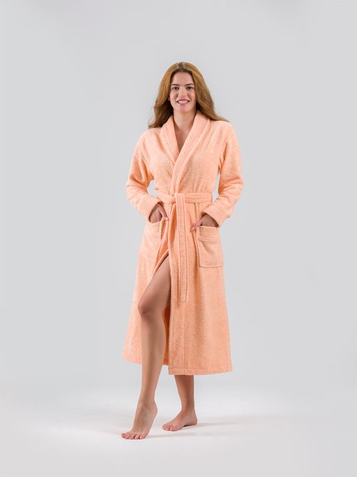 Халат махровый KARNA NORA (Абрикосовый)  фото 2