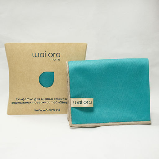 Салфетка для мытья стеклянных и зеркальных поверхностей Clear Simple (Морская волна) - Wai ora фото 2