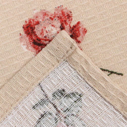 Цена за 2 шт. Кухонное полотенце Доляна. Цветочки, 28?46 см, 100% хлопок, вафля 160 г/м?