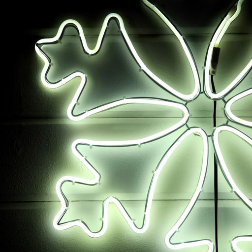 Неоновая фигура «Снежинка», 56 см, 560 LED, 220 В, свечение белое