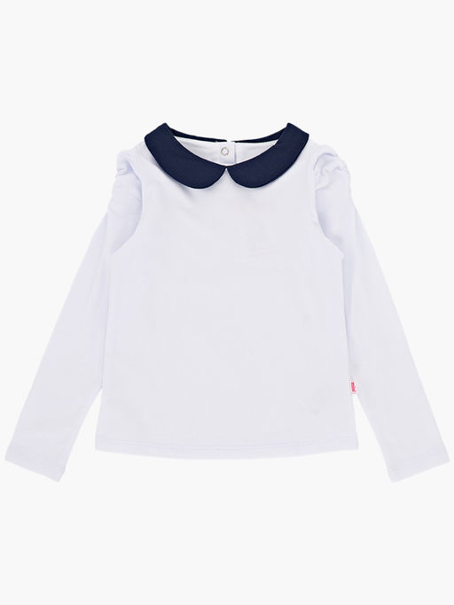 Футболка (лонгслив) с воротником UD 1066 белый - Mini maxi фото 4