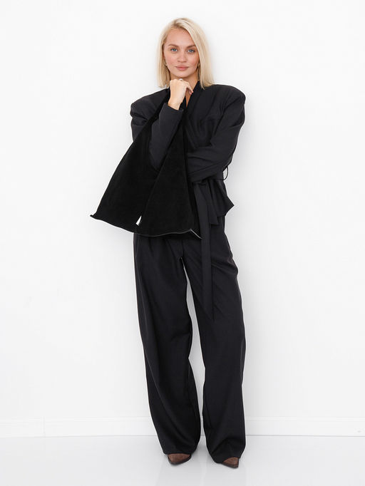 Сумка женская кожаная 91175MSS black Velina Fabbiano-Safenta